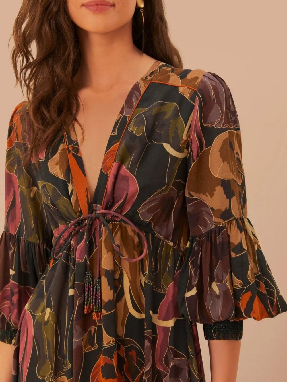 FARM Rio Elephants Green Maxi Dress NWT XL - Picture 5 of 10